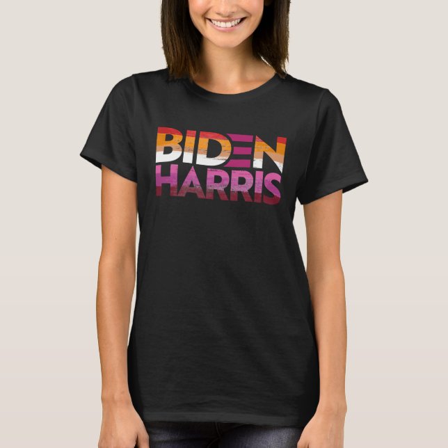 Camiseta Biden Harris Orgulho Lésbico (Frente)