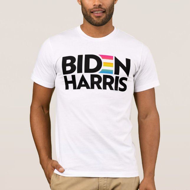 Camiseta Biden Harris Orgulho Pansexual (Frente)
