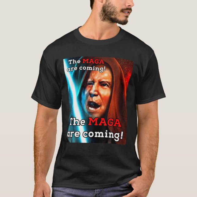 Camiseta Biden Midnight Ride MAGA Está Chegando Figurino Ad (Frente)