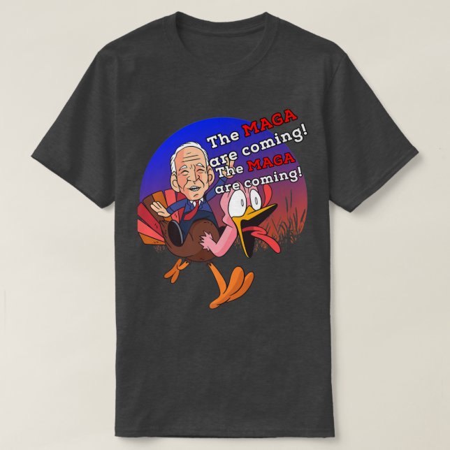 Camiseta Biden Midnight Ride MAGA Está Chegando Figurino Ad (Frente do Design)