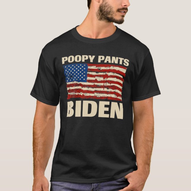 Camiseta Biden Poop Costume Tee, Poopy Pants Biden, Engraça (Frente)