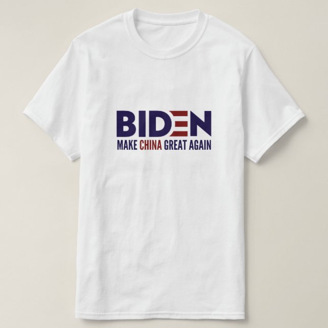 Camiseta Biden Torna A China Excelente Novamente (Frente do Design)