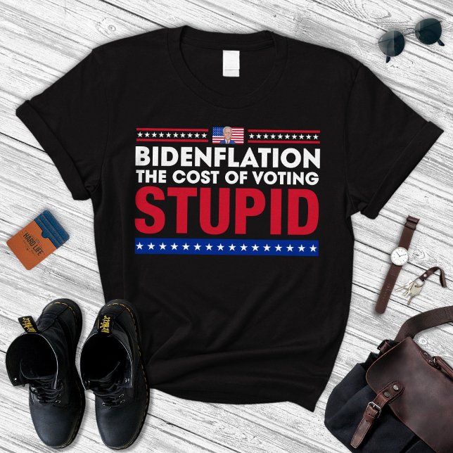 Camiseta Bidenflação Do Custo De Voto Estúpido (Criador carregado)