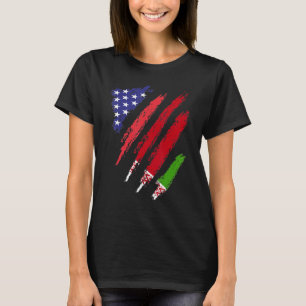 Camiseta Bielorrússia American Grown Flag USA Patriot Herit