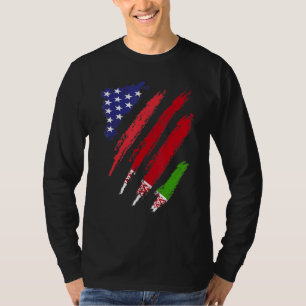Camiseta Bielorrússia American Grown Flag USA Patriot Herit