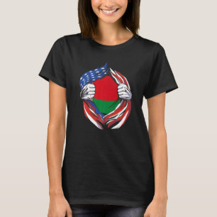 Camiseta Bielorrússia: Bandeira Americana Orgulhosa do Meu