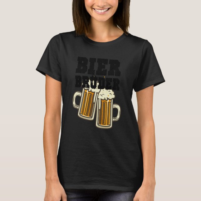 Camiseta Bier Brüder drinking and party motif groups (Frente)
