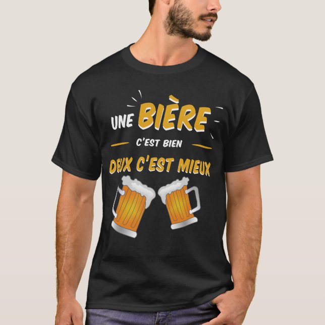 Camiseta Bière cadeau humour (Frente)