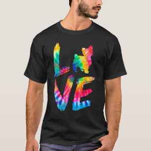 Camiseta Biewer Terrier Tie Dye Love Dog Mãe Pai