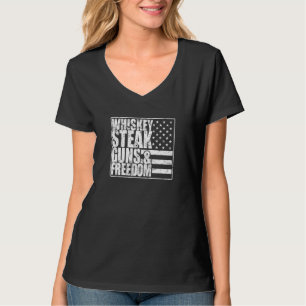 Camiseta Bife de Whiskey Armas & Liberdade carne