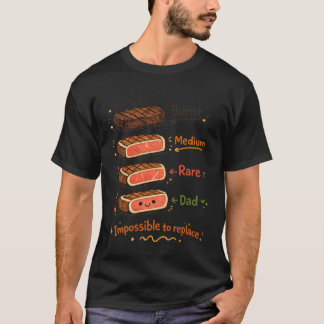 Camiseta Bifes Engraçados Para Pai Graus De Cozimento Prese