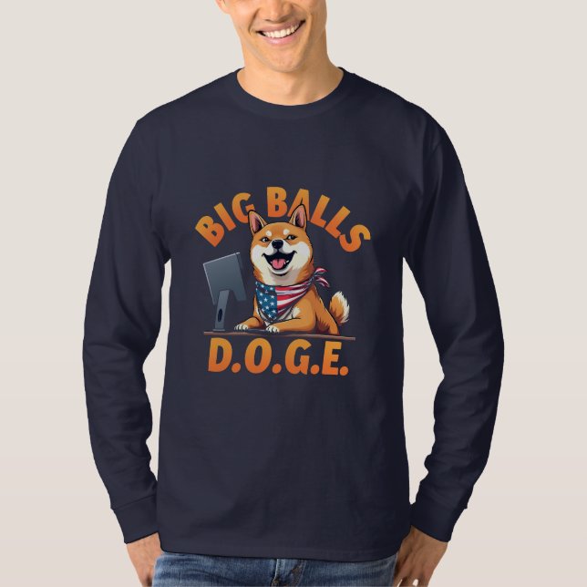 Camiseta Big Balls Doge Department of the Efficiency do Gov (Frente)