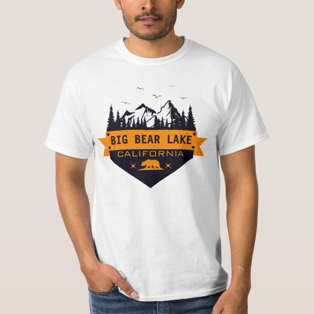 Camiseta Big Bear Lake California - Nome Personalizado T-Sh (Frente)