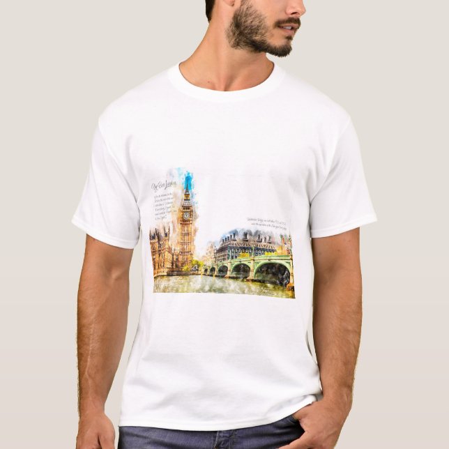 Camiseta Big Ben London Aquarell (Frente)