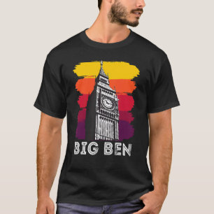 Camiseta Big Ben London Landmark Sightsee Em Inglaterra