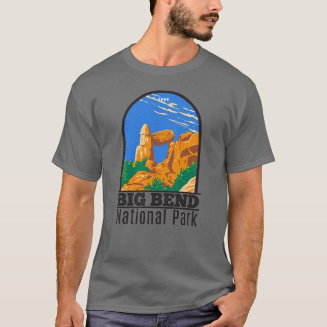 Camiseta Big Bend National Park Balanced Rock Vintage (Frente)