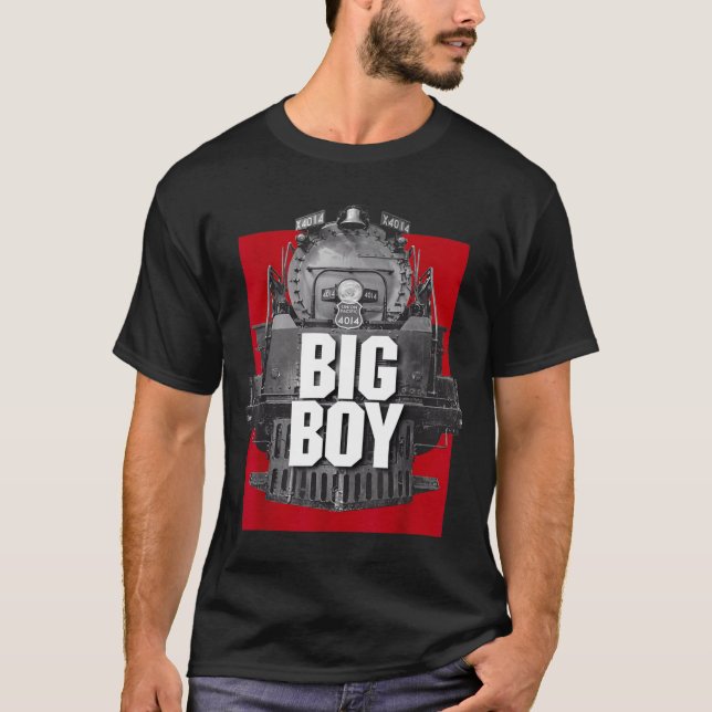 Camiseta Big Boy 4014 Clic Steam Engine Retro Locomotive Ra (Frente)