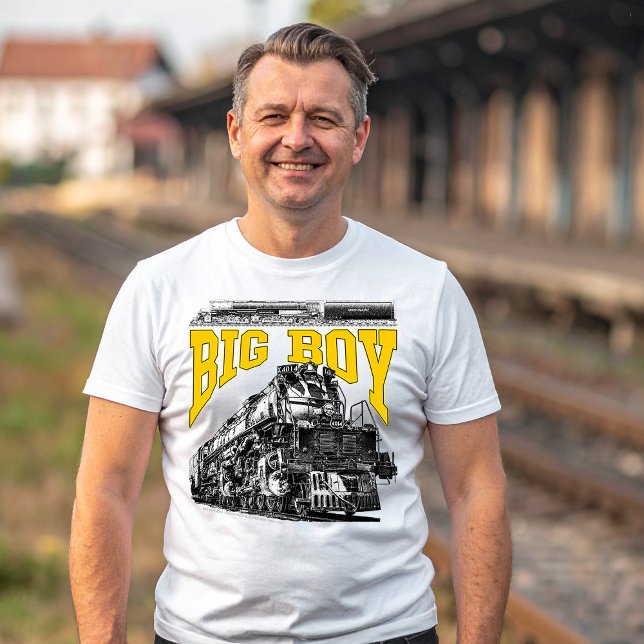Camiseta Big Boy 4014 Steam Loco. Union Pacific Class 4000 (Big Boy 4014 Steam Loco. Union Pacific Class 4000. Mens Basic T-Shirt)
