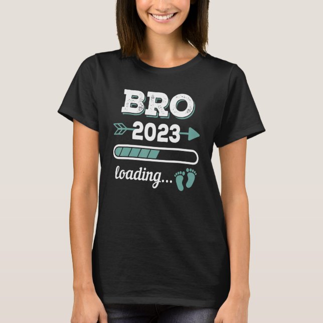 Camiseta Big Bro 2023 Carregando Irmão para ser um Irmão Es (Frente)