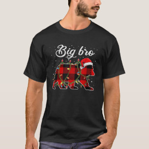 Camiseta Big Bro Bear Red Buffalo Xadrez Brother Bear Pajam