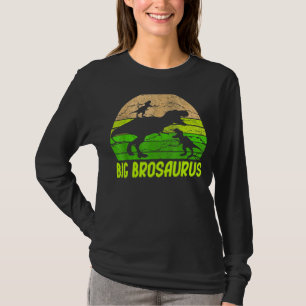 Camiseta Big Bro Dinosaur Big Brosaurus 2 Dois Crianças Chr