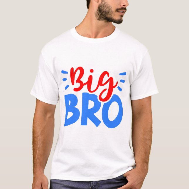 Camiseta BIG BRO em Vermelho e Azul (Frente)