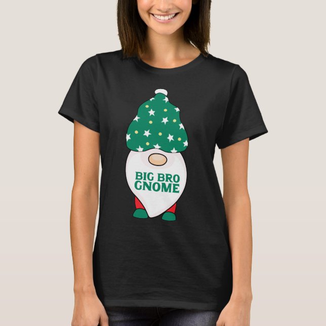 Camiseta Big Bro Gnomo Irmão Gnomos Correspondendo ao Natal (Frente)