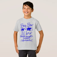 Big Bro Lil Bro Correspondente Urso Presente T-Shi