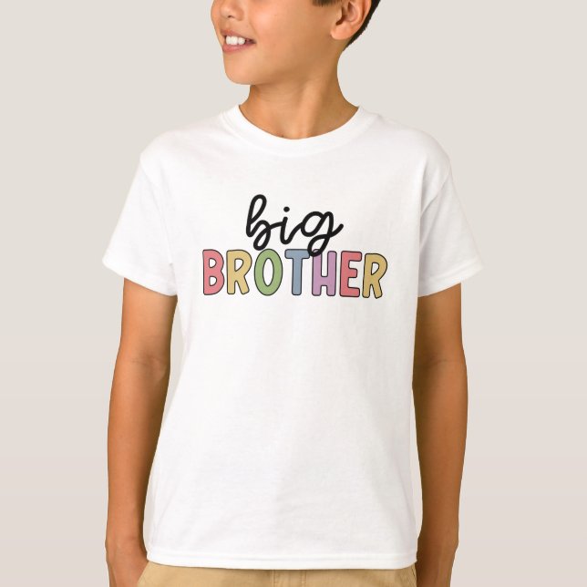 Camiseta Big Brother Cute Promovido ao Irmão (Frente)