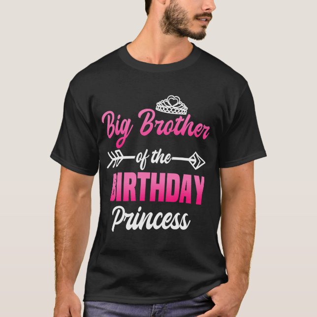 Camiseta Big Brother do aniversário da Princesa Festa de Pr (Frente)