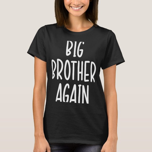 Camiseta Big Brother Finalmente Novelty para Meninos e Irmã (Frente)