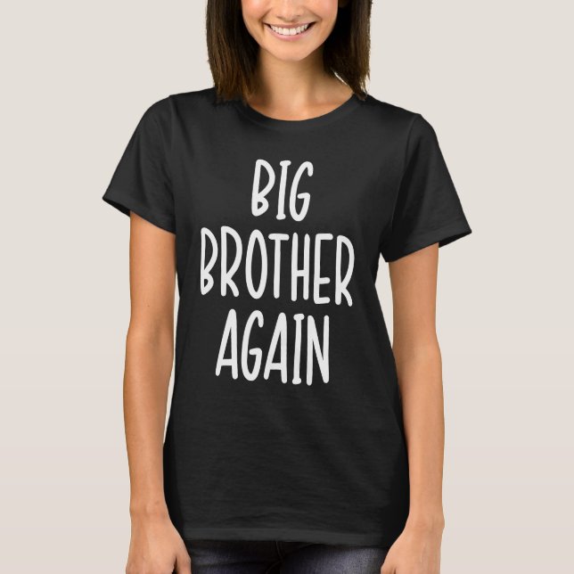 Camiseta Big Brother Finalmente Novelty para Meninos e Irmã (Frente)