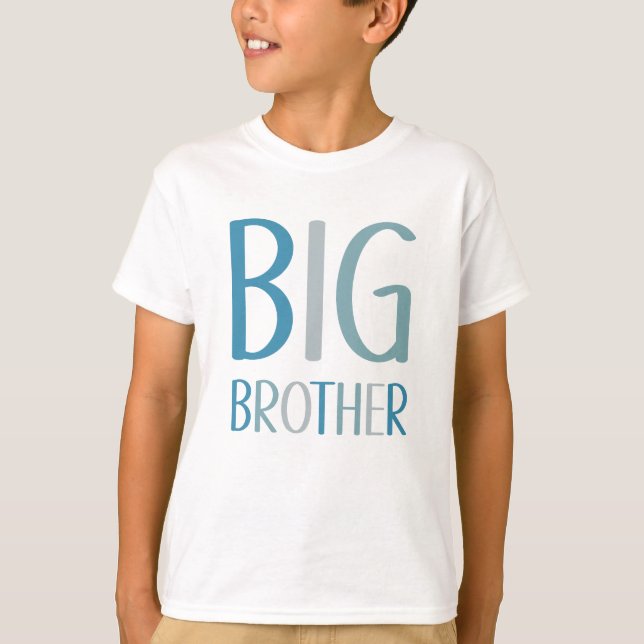 Camiseta Big Brother Green e Blue Text Boys T-Shirt (Frente)