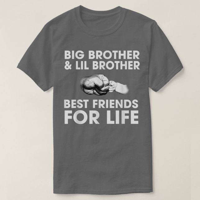 Camiseta Big Brother & Lil Irmãos Melhores Amigos Para A Vi (Frente do Design)