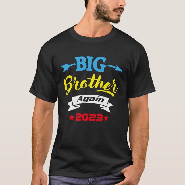 Camiseta Big Brother Novamente 2023 Anúncio de Gravidez Tod (Frente)