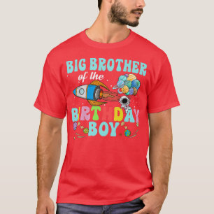 Camiseta Big Brother Of The Birthday Astronaut Boy Space Pa