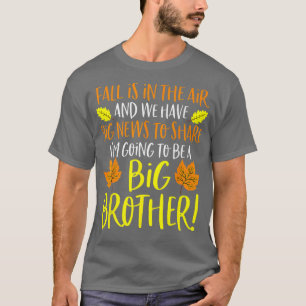 Camiseta Big Brother Queda Anúncio de Gravidez Autumn Bab