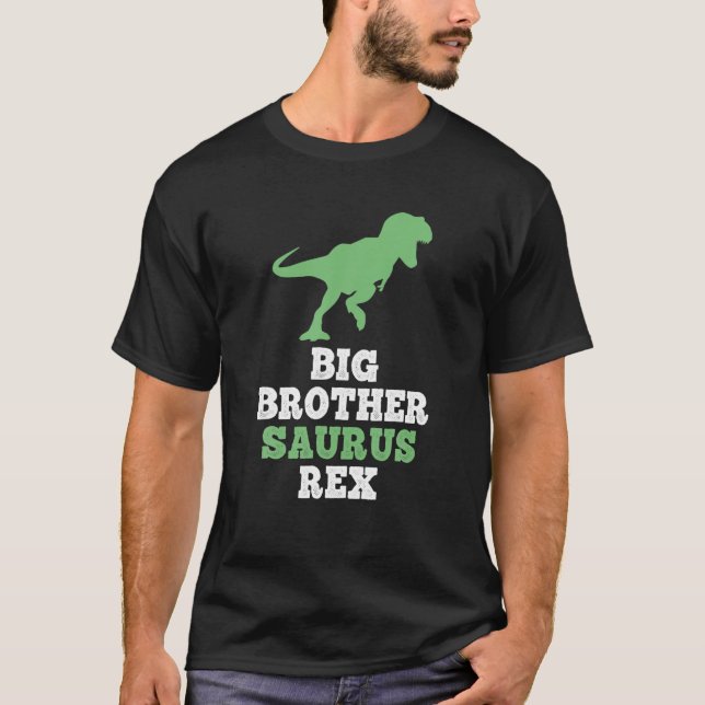 Camiseta Big Brother-Saurus Rex Funny Dinosaur Gift Christm (Frente)