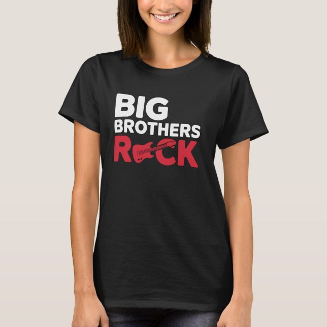 Camiseta Big Brothers Rock Guitarista Músico Irmão Gift (Frente)