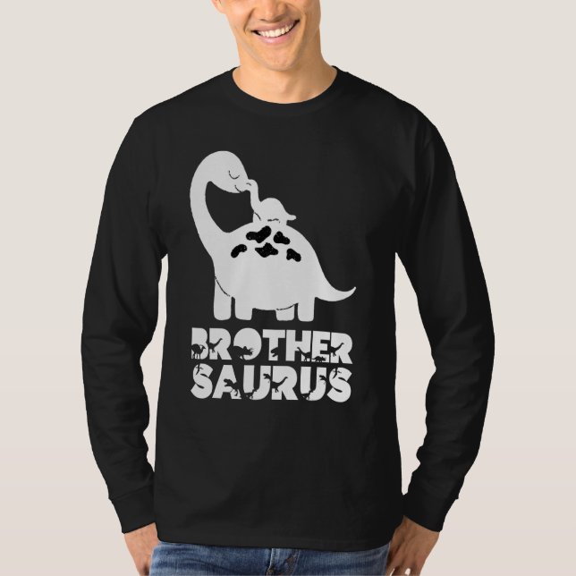 Camiseta Big Brothersaurus Rex Little Brother Saurus Bro Di (Frente)