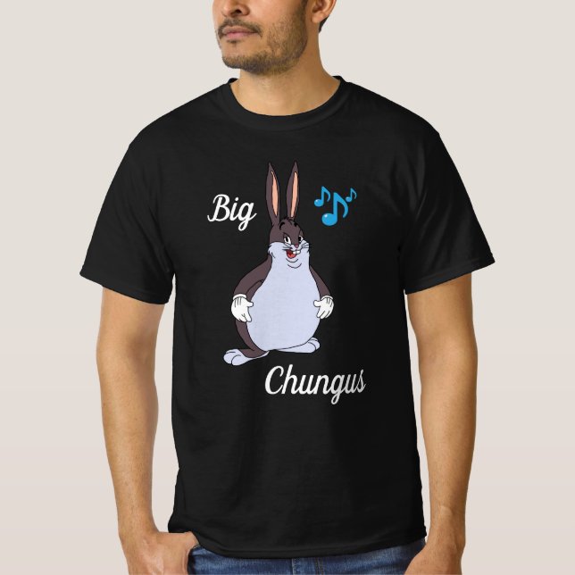 Camiseta Big chungus -T-shirt, meme , cartoon rabbit, Funny (Frente)