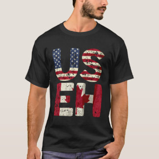 Camiseta Big Eua América Canadá Flag Vintage American Can