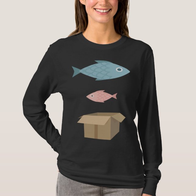 Camiseta Big fish little fish cardboard box (Frente)