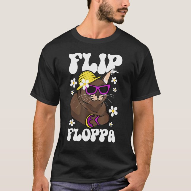 Camiseta Big Floppa Caracal Cat Meme Flip Floppa (Frente)