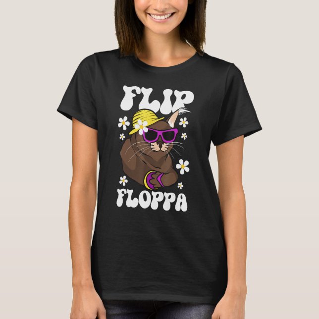 Camiseta Big Floppa Caracal Cat Meme Flip Floppa (Frente)