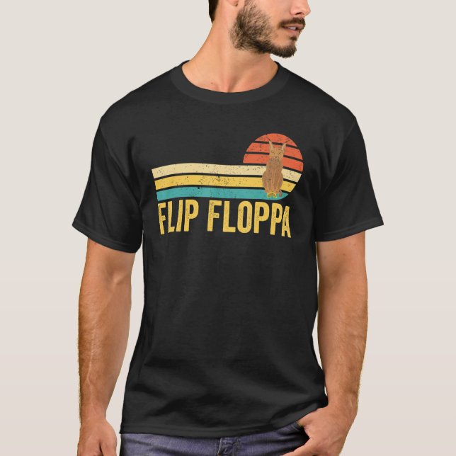 Camiseta Big Floppa Caracal Cat Meme Retro Flip Floppa (Frente)