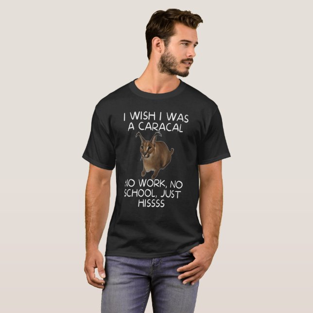 Venda quente popular casal usar grande floppa meme bonito caracal gato  imprimir casal hip-pop camiseta confortável de alta qualidade o-pescoço t -  AliExpress