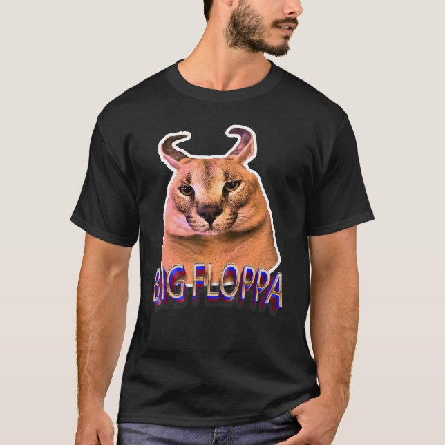 Camiseta Big Floppa Meme Cat 2 (Frente)