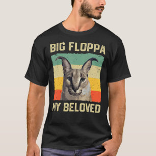Camiseta Big Floppa Meu Amado Meme Bonito Retro de Gato Car