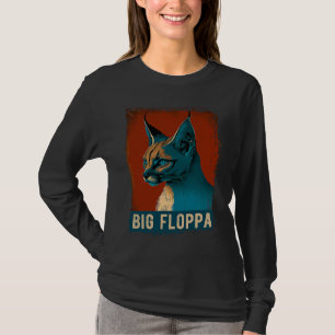 Camiseta Big Floppa Para Crianças Memória Gato Caracal Cute